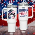 thumbnail image 3 of Trump Girl Tumbler with Handle 40oz, Stainless Steel Insulated Tumblers Coffee Travel Mug, American Gifts for Women, 3 of 6