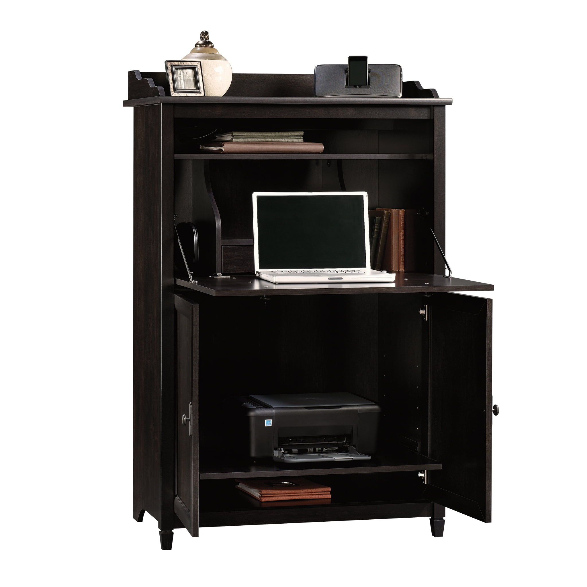 Sauder Edge Water Smartcenter Secretary Estate Black Finish