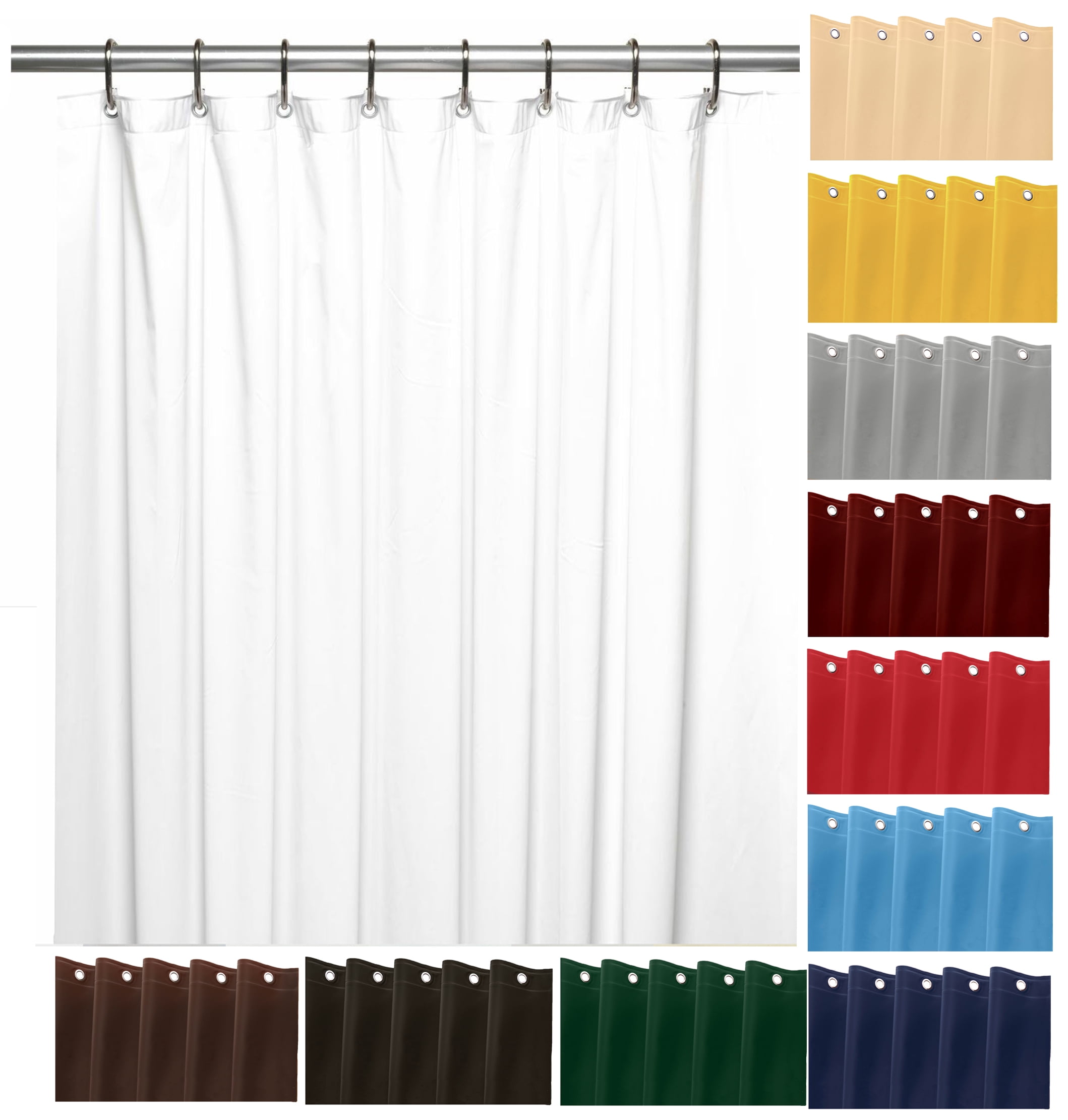 Hotel Collection Premium Heavy Duty Vinyl Shower Curtain Liner with Metal Grommets - Navy Hotel Collection Premium Heavy Duty Vinyl Shower Curtain Liner with Metal Grommets - Navy
