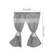 thumbnail image 2 of Miniature Dollhouse Window Curtains for Window Use 1:12 Scale Black Striped Drapes, 2 of 5