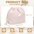 thumbnail image 2 of Uxcell 2 Pcs Bolsa de Maquillaje con Cordón, Bolsa Cosmética de Lona de 7.3" para Organizador de Artículos de Tocador de Viaje, Rosa, 2 of 7