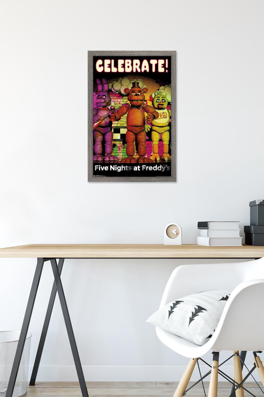 Five Nights at Freddy's - Celebrate Wall Poster, 14.725" x 22.375", Framed