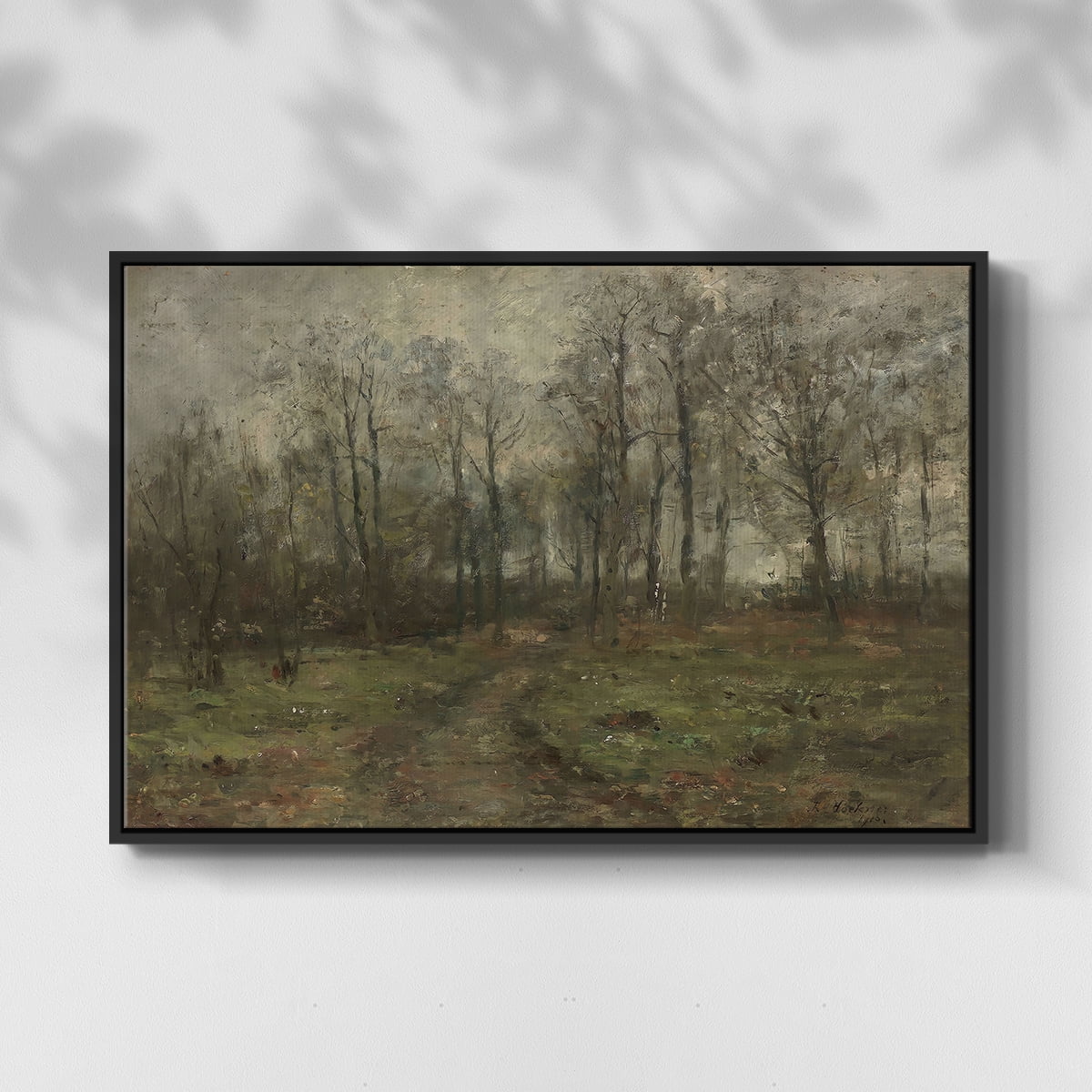 Vintage Landscape-CCCXCVI By Wexford Home Framed in Black Wood Gallery Wrapped Canvas 17 in. x 25 in.