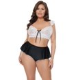thumbnail image 2 of Coquette - 24132 - Crop top & shorts set - BLACK, 2 of 11