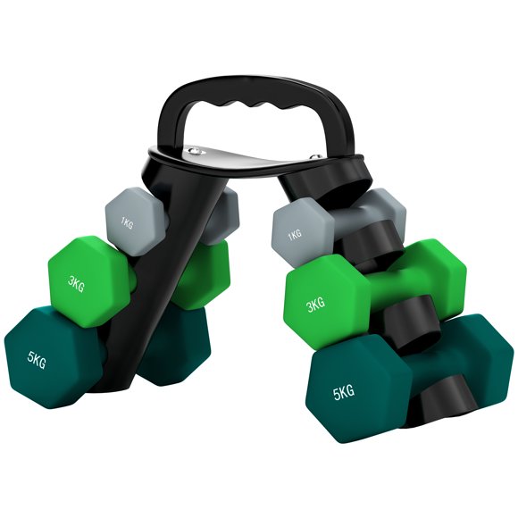 CoSoTower 40 LBS Hex Dumbbell Set with Vertical Rack, Adjustable Dumbbells, Hand Weights for Home Gym Strength Training, Green