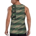 thumbnail image 3 of Easygdp Jungle Green Camo USA Flag Men's Tank Top, Sleeveless Muscle T Shirts, Breathable, Quick-Dry, Loose for Gym, Running, Fitness - Large, 3 of 9