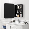 thumbnail image 5 of 28"x20" Rectangle Recessed/Surface Mount Medicine Cabinet with Mirror,Black, 5 of 5