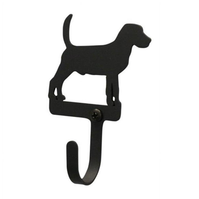 Village Wrought Iron WH-236-S Petit Crochet Mural - Beagle - Noir