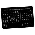 thumbnail image 2 of Lipstore Braille Alphabet Board Braille Learning Card for Beginners Children Students Black 1pc, 2 of 8