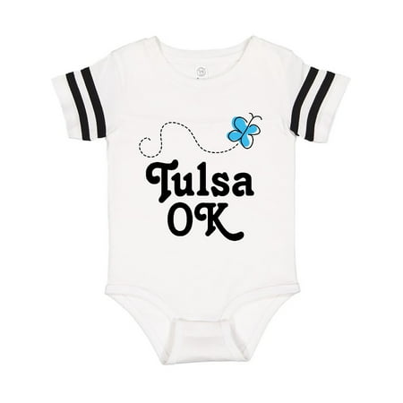 

Inktastic Tulsa Oklahoma butterfly Gift Baby Girl Bodysuit