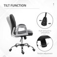 thumbnail image 4 of Black Adjustable Office Chair with Tufted Back & PU Leather - Comfortable Computer Desk Task Chair, 23.4" x 23.8" x 40.6" - Ideal for Home Office & Workspaces, 4 of 7