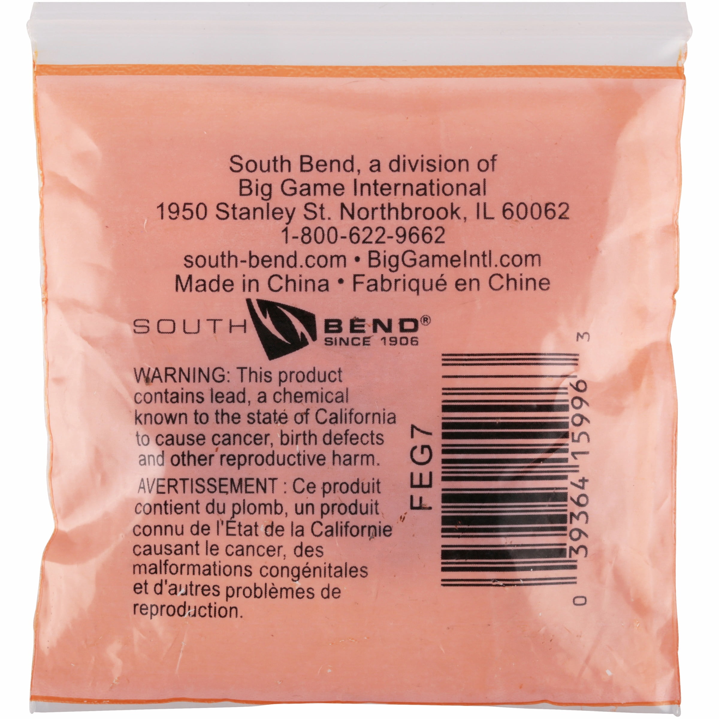 (3 pack) South Bend Egg Sinker Fishing Weights, 3/4 oz., 4-pack