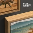 thumbnail image 4 of wall26 Framed Canvas Print Wall Art African Savanna Safari Jungle Rhino Stampede Nature Animals Photography Realism Rustic Scenic Landscape Colorful for Living Room, Bedroom, Office - 16"x24&quo, 4 of 5