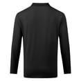 thumbnail image 5 of Domuza Men's Slim Fit Long Sleeve Polo, Soft Knit Sweater Shirt, Versatile Casual Top for Golf Work Travel Black M, 5 of 7