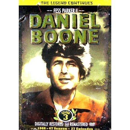 Daniel Boone with Fess Parker Season 3 1966-67 Remastered 8 NEW DVD Box Set