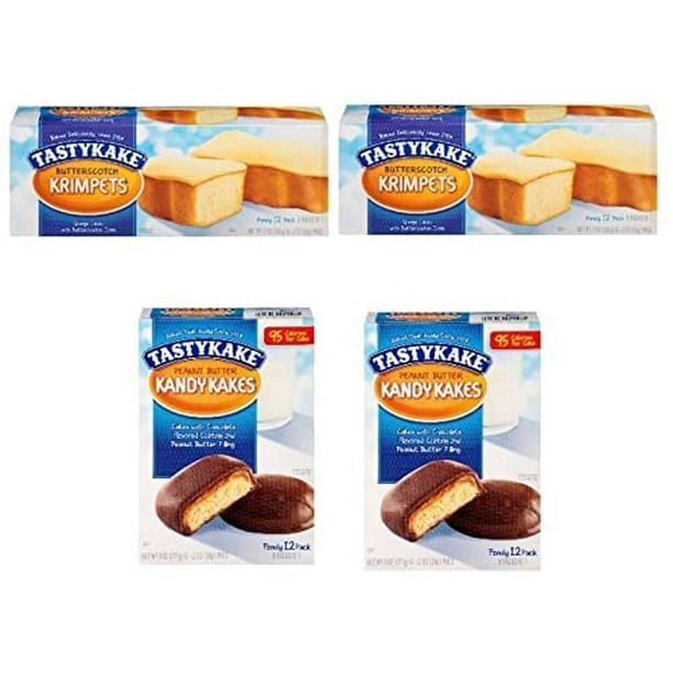 Tastykake Variety Pack 4 Boxes 2Butterscotch Krimpets 2Peanut