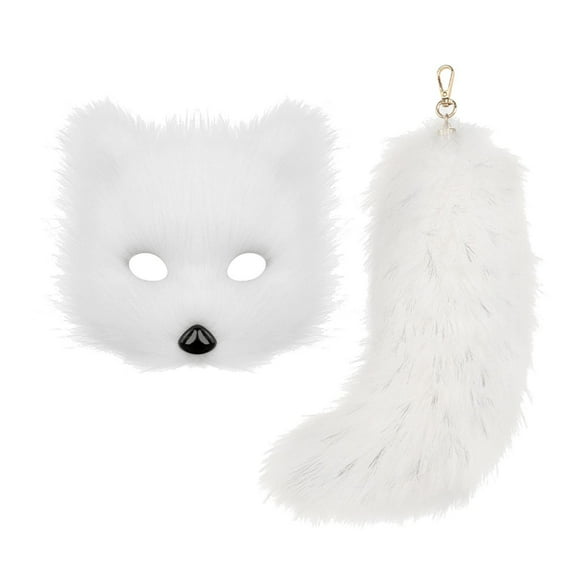 Máscara de Therian y Cola de Gato jinwen Accesorios para Disfraces de Halloween