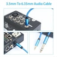 thumbnail image 5 of Cable Auxiliar Adaptador 3.5mm A 6.35mm para Amplificador Mezclador Chapado en 3.5 Jack A 6.5 Jack Aux Cabo Macho A Macho 200cm, 5 of 5