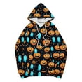 thumbnail image 4 of Makaor Cute Hoodies for Women Halloween Tunic Sweatshirt with Pockets Fleece Long Sleeve Pullover Pumpkin Oversized Tops, 4 of 5