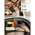 thumbnail image 5 of Magnetic Wireless Portable Charger, 12000mAh Power Bank, Fast Charging Battery Pack Compatible for iPhone 18/17/16/15/14/13, Black, 5 of 9