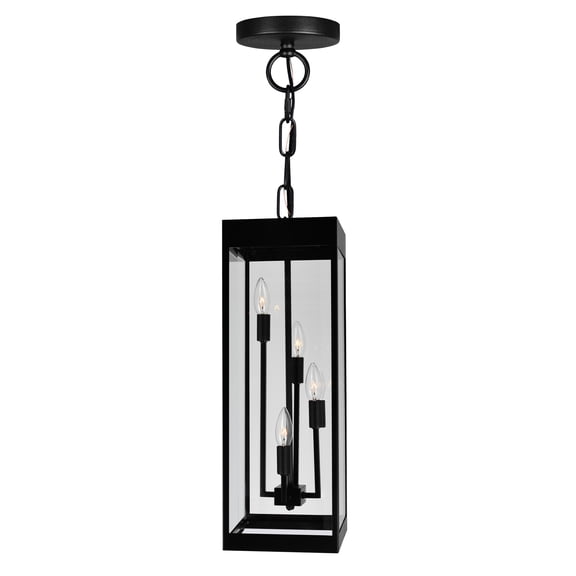 CWI Lighting Windsor 4 Light Black Outdoor Ceiling Light