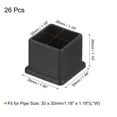 thumbnail image 2 of Uxcell 26Pack Square Chair Leg Caps, 30mm x 30mm OD Black Furniture Feet Pads Table Foot Cover Caps, 2 of 6