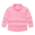 thumbnail image 2 of KAUOD Toddler Button Down Shirts Boys Long Sleeve Dress Shirts Kids Classic Collared Button-Down Shirt School Uniform Shirts, 2 of 9