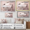 thumbnail image 4 of Designart "Pastel Play On The Pink Piano V" Music Wall Decor, 4 of 7