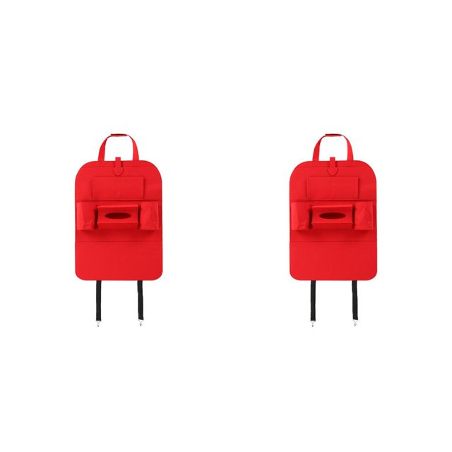 sweethay Organizador de almacenamiento multifuncional para asiento trasero de coche, bolsa colgante para coche de gran capacidad de viaje con varios Gran rojo 2piezas sweethay CBP030674