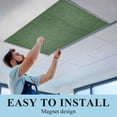 thumbnail image 6 of Dark Green Burlap Texture Fluorescent Light Covers, Farmhouse Vintage Green Magnetic Light Covers for Ceiling Lights, Fluorescent Ceiling Shade Filters for Classroom Bedroom Office 4x2Ft x 4PCS, 6 of 8