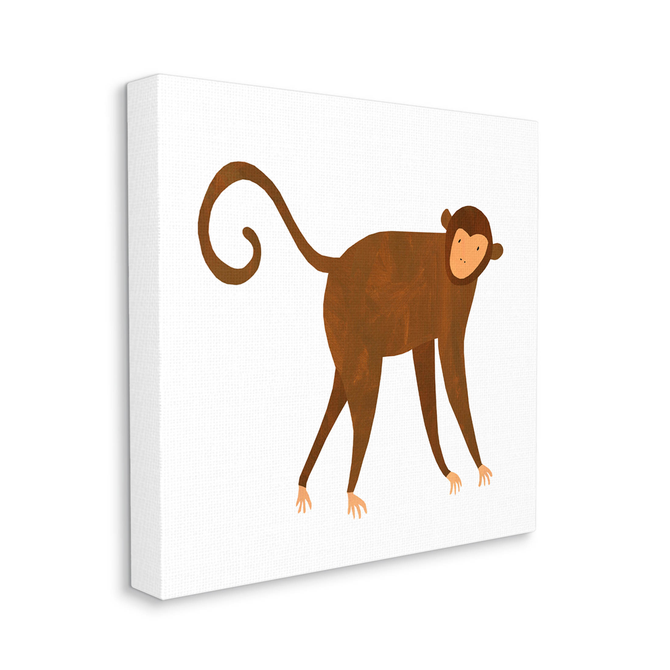 Stupell Industries Whimsical Wildlife Monkey Graphic Art Gallery Wrapped Canvas Print Wall Art, Design by Emily Kopcik
