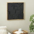 thumbnail image 2 of 24" x 24" Dimensional Textured Shapes Geometric Framed Wall Art with Brown Frame, by DecMode, 2 of 10