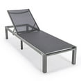 thumbnail image 4 of LeisureMod Marlin Poolside Outdoor Patio Lawn and Garden Modern Grey Powder Coated Aluminum Frame Suntan Sling Chaise Lounge Chair, Set of 2 (Black), 4 of 14