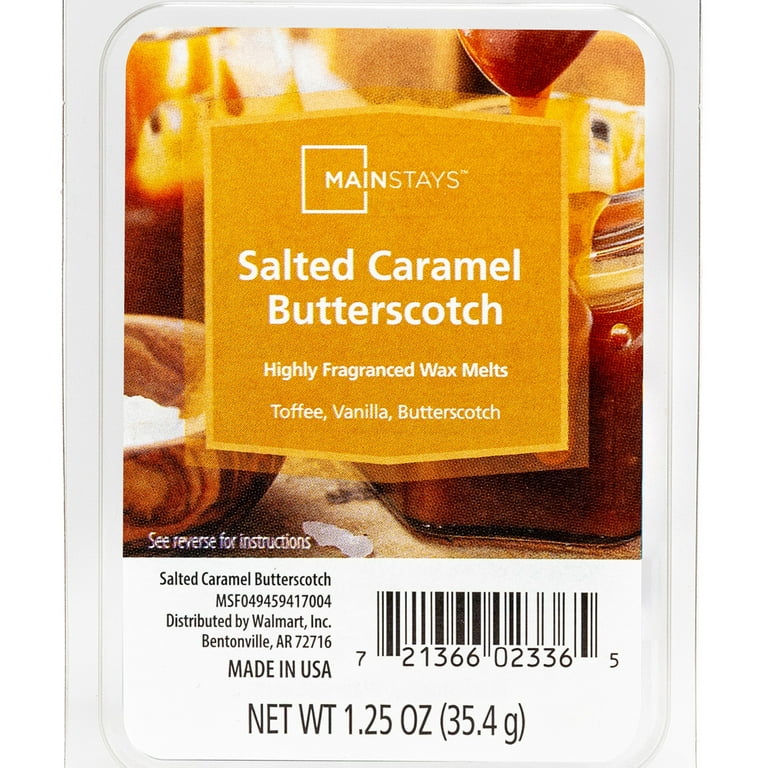 Mainstays 6 Cube Wax Melts, Salted Caramel Butterscotch, 1.25 oz