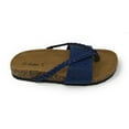 thumbnail image 4 of Victoria K Women's Laser Cut Out With Braided Thong Cork Sandals, 4 of 7