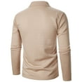 thumbnail image 3 of XIYON Mens Polo Shirts Men's Quarter Zip Casual Pullover With Ribbing Edge Classic Shirts For Men, 3 of 5
