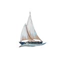 thumbnail image 1 of IH Casa Decor Polyresin Sail Boat Wall Decor, 1 of 3