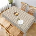 thumbnail image 7 of Rectangle Tablecloth 60x102 Inch, Classic Neutral Color Plaid Rectangular Table Cloth Water Resistant Tabletop Covers Decorative Table Cover for Dining, Party, Buffet, Wedding, 7 of 7