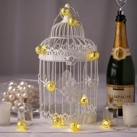 Battery Operated Globe String Lights Efavormart 6 Ft Moroccan Warm White LED Globe String Lights Battery Operated For Wedding Party Event Decor ()