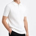 thumbnail image 5 of VgaVtl Men's Polo Shirt Knit Summer Short Sleeve Breathable Solid Tee Shirts for Men Zipper Casual Collared, 5 of 5