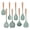 Nordic Green, variant on Silicone Kitchen Utensils Set with Natural Beechwood Handles, Non-Stick Heat Resistant Cooking Tools, Spatula and Soup Ladle Set for Home Kitchen, Nordic Grey, 2-Piece