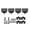 Square Black, variant on YAHHU RC LED Light Cover for HSP REDCAT AXAIL scx10 Scale RC Model Crawler LED Light Kit, Square Shape Premium Plastic Shell Accessories, Black, 5 Pieces Set[cite: 1]