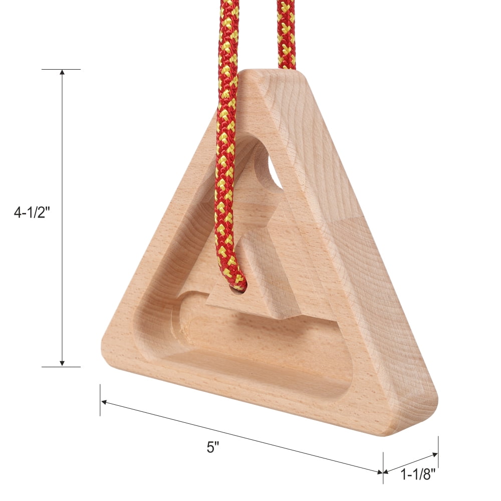 Rock Climbing Fingerboard Set - 2 Triangle Training Boards with Heavy-Duty Rope Attachment