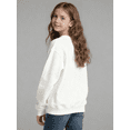 thumbnail image 6 of Aideaone Girls Sweatshirts Crewneck Cute Cartoon Graphic Pullover Long Sleeve Relaxed Fit Tops White 5-14Years, 6 of 7