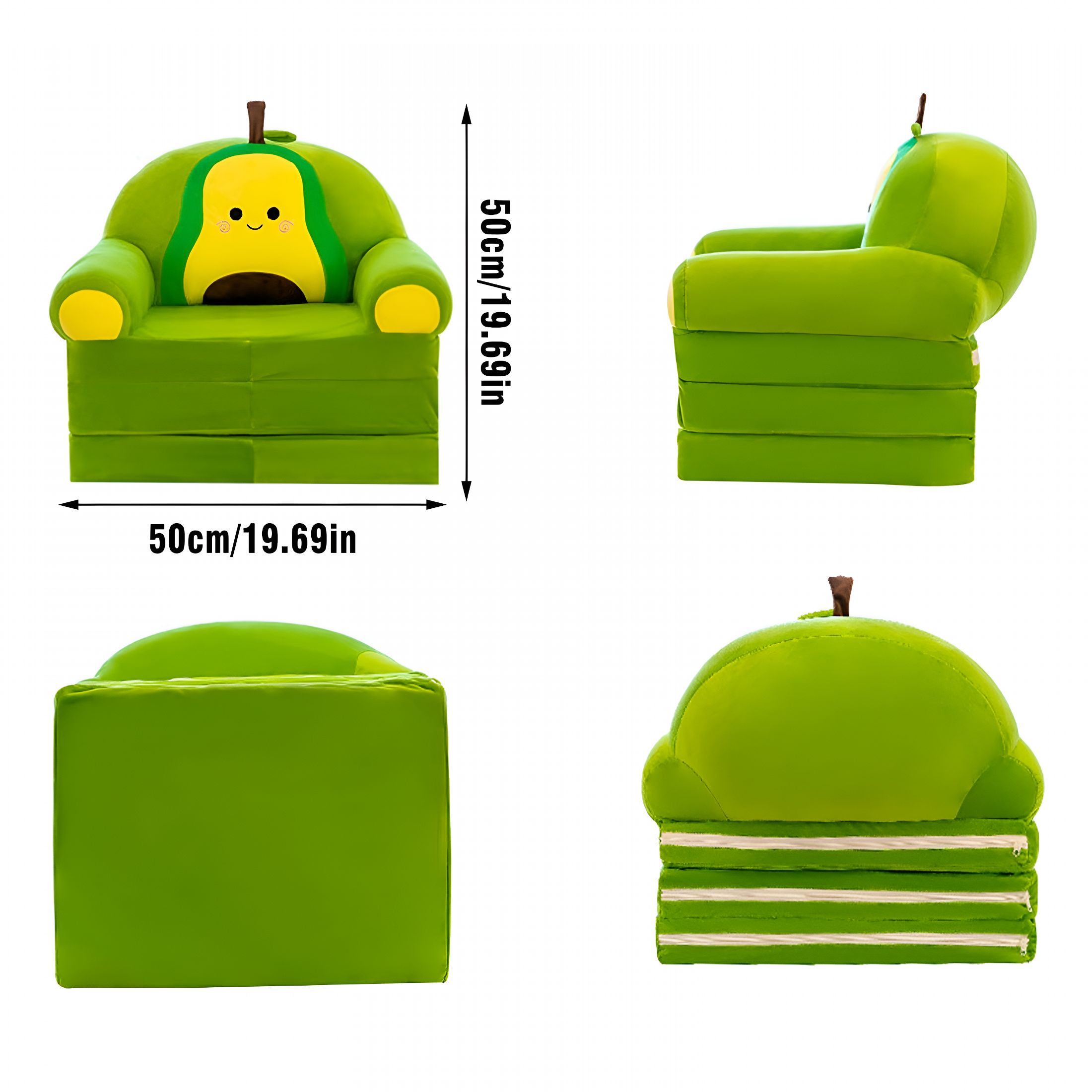 LAMIRO Kids Foldable Sofa Bed,2 in 1 Princess Chair for Toddlers,Cartoon Shape,Fold Out Couch for Bedroom,Sofa Bed for Girls,Toddler Recliners Baby Sofa Lounger for Kids (Without Liner Filler)