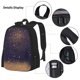 thumbnail image 3 of Easygdp Gold Black Glitter Mochila para Niños y Niñas con Set de Caja de Almuerzo y Estuche para Lápices 3 en 1, Mochila Escolar Estampada para Adolescentes, 3 of 7
