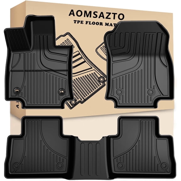 RAV4 Floor Mats IKABEVEM Floor Liners Fit for Toyota RAV4 2019-2025 (Not for Hybrid or Prime), All Weather Automotive Floor Mats, 1st & 2nd Row Full Set Rubber Floor Liners, Anti Skid Car Mats.
