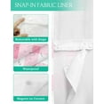 thumbnail image 3 of No Hook Shower Curtain with Snap in Liner, Spring Geometric Pink Plaid Hotel Shower Curtains for Bathroom, Washable Shower Curtain Liner Set with Mesh Top Window, 60"x72", 3 of 6