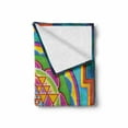 thumbnail image 2 of Rainbow Mandala Soft Flannel Fleece Throw Blanket, Southeast Motifs Geometric Triangles and Petals Pattern, Cozy Plush for Indoor and Outdoor Use, 50" x 70", Multicolor, by Ambesonne, 2 of 6