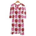 thumbnail image 6 of apple Flare Dress Square Neck Dress Elegant Female Fashion Printed Dress, 6 of 9
